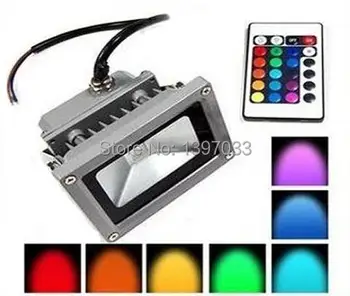

Outdoor Llighting RGB LED Flood Light 10W 20W 30W 50W 100W Floodlight Color Changing + Remote Control AC85V-265V