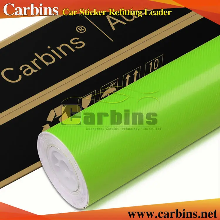 

4D Super carbon Glossy carbon fiber vinyl film for car wrapping Green color