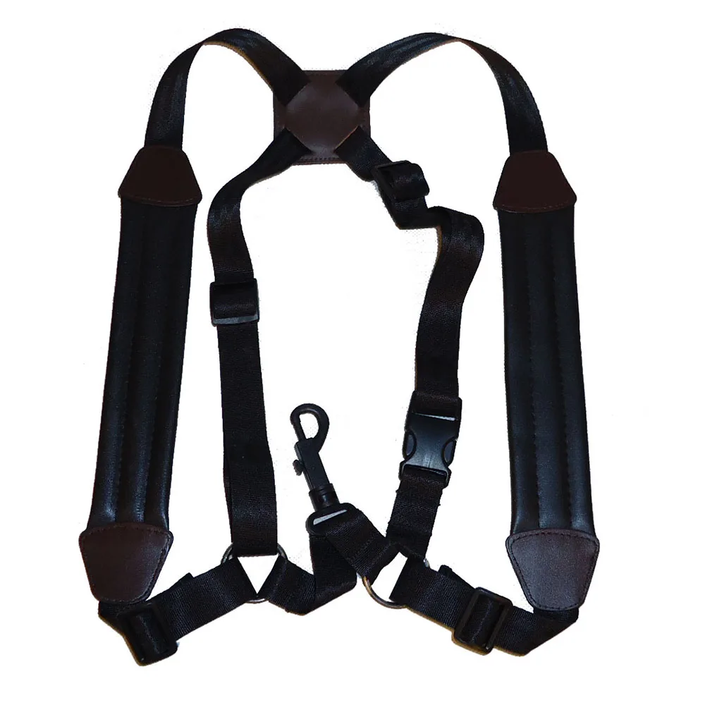

New saxophone strap shoulder strap can be adjusted sponge simple and comfortable black strap ss-443