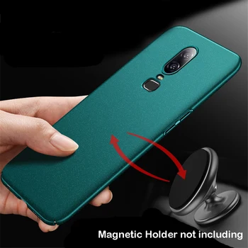 

For Oneplus 6T Case Matte Phone Case For One Plus Oneplus6 Metal Plastic Magnetic Car Holder Cover For Oneplus 6 1+6 Case Shell