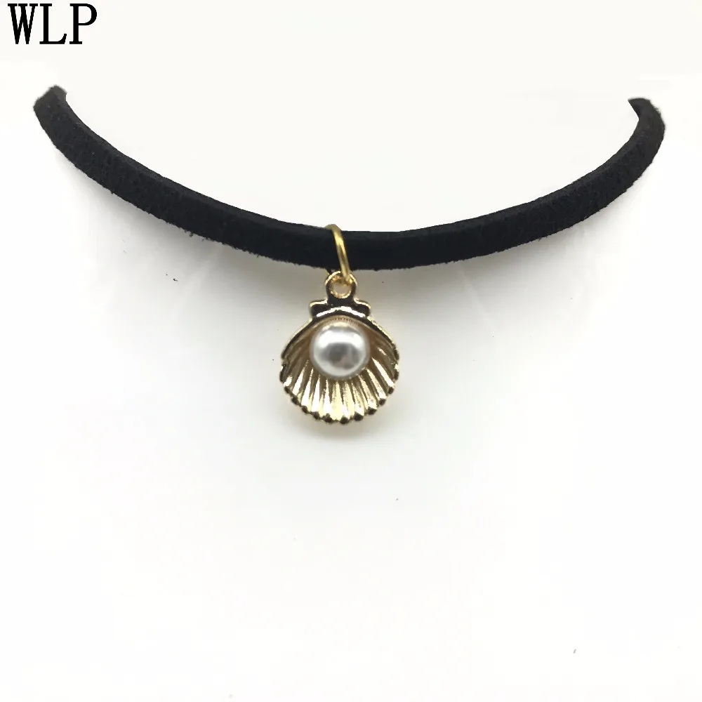 WLP Горячее предложение Новая мода ожерелье колье Bijoux черный, бархатный, кожаный ананас из кристаллов яблоко кулон Макси массивные Чокеры ожерелье