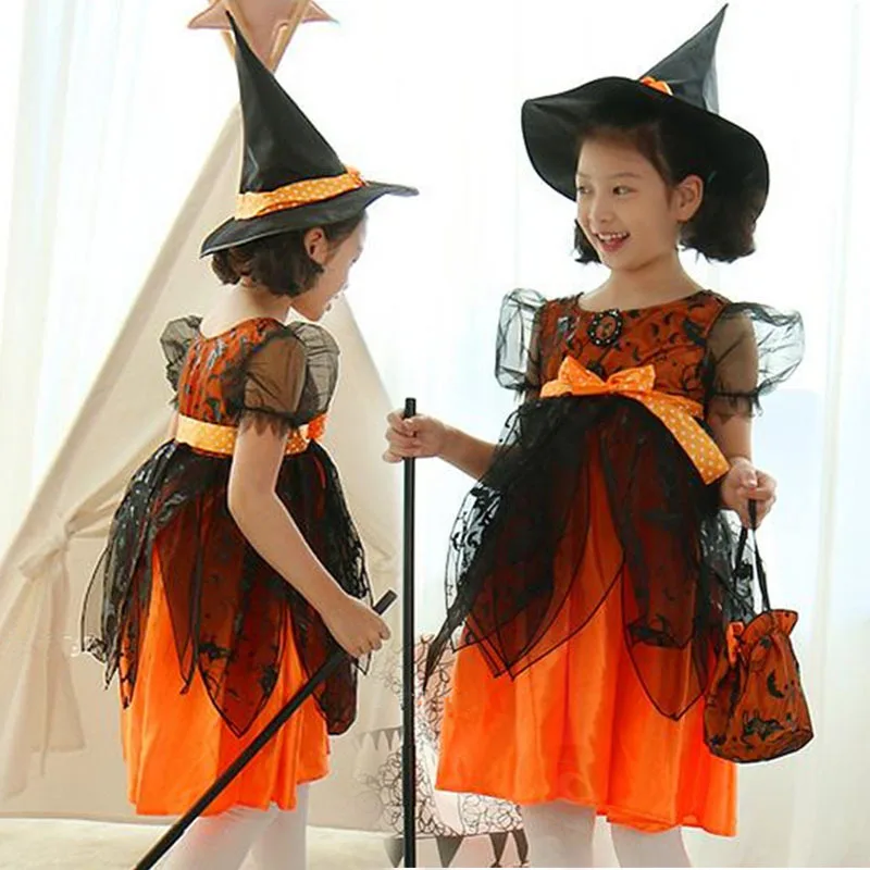 

2016 Halloween/ Christmas Toddler Girls Short Sleeve Cosplay Show Performance Stage Mesh Lace Mixed Color Ball Gown Lovely Dress