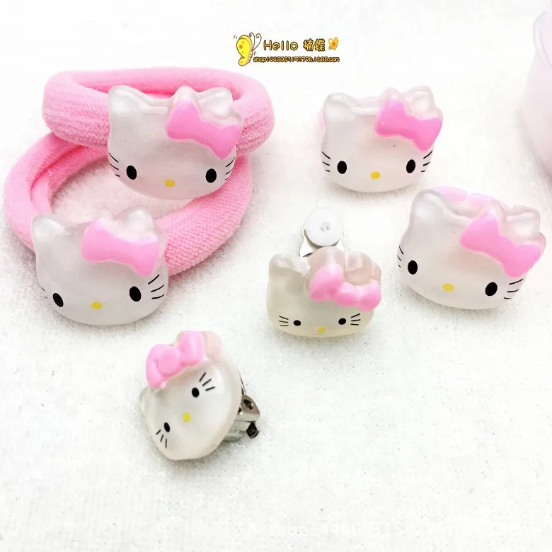 Модный детский головной убор с бантом hello kitty заколки для волос резинки аксессуары для волос заколки резинки для волос для милых малышей