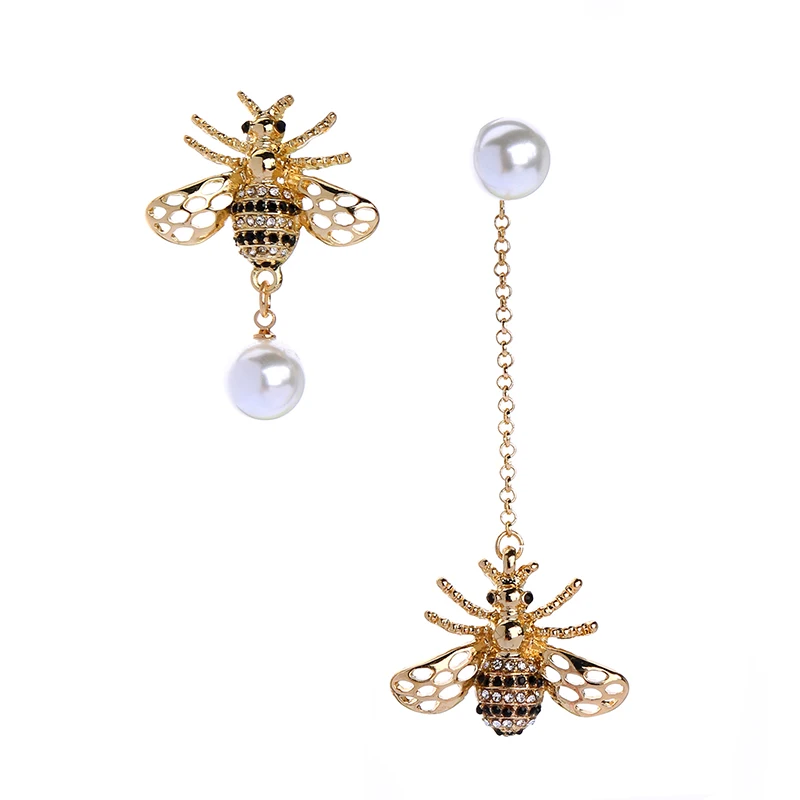 

fashion jewelry accessories metal enamel insect bee earrings