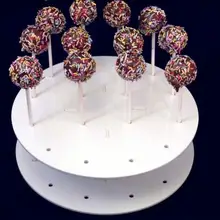 1 шт. 16 отверстий акриловый белый или прозрачный Круглый акриловый леденец стойки/акриловая подставка для леденцов/держатель