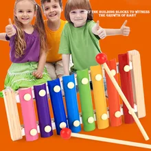 Дошкольные дети стук фортепиано Октава деревянная игрушка Beat ксилофонная музыка обучающая игрушка AN88