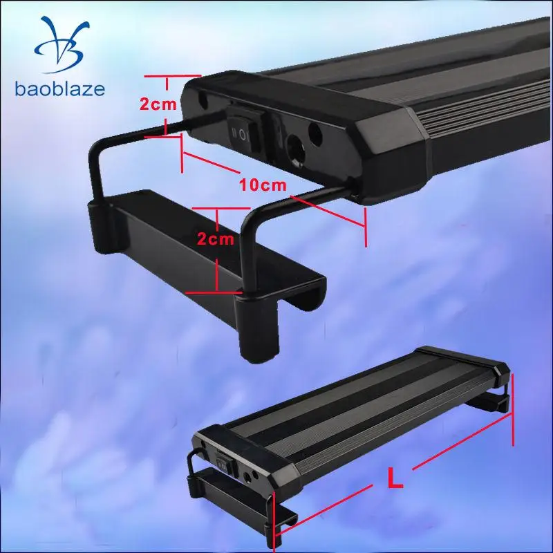 Baoblaze энергосберегающий светодиодный светильник для аквариума с вилкой Стандарта ЕС/США, для выращивания растений, подходит для различных размеров