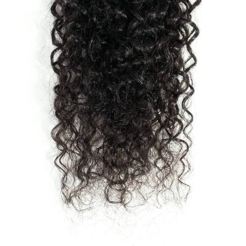 Yavida Malaysian Hair Kinky Curly Extensions Human Hair Weaving Bundles Natural Color 1/3Piece 100G Non-Remy Curly Hair Bundles