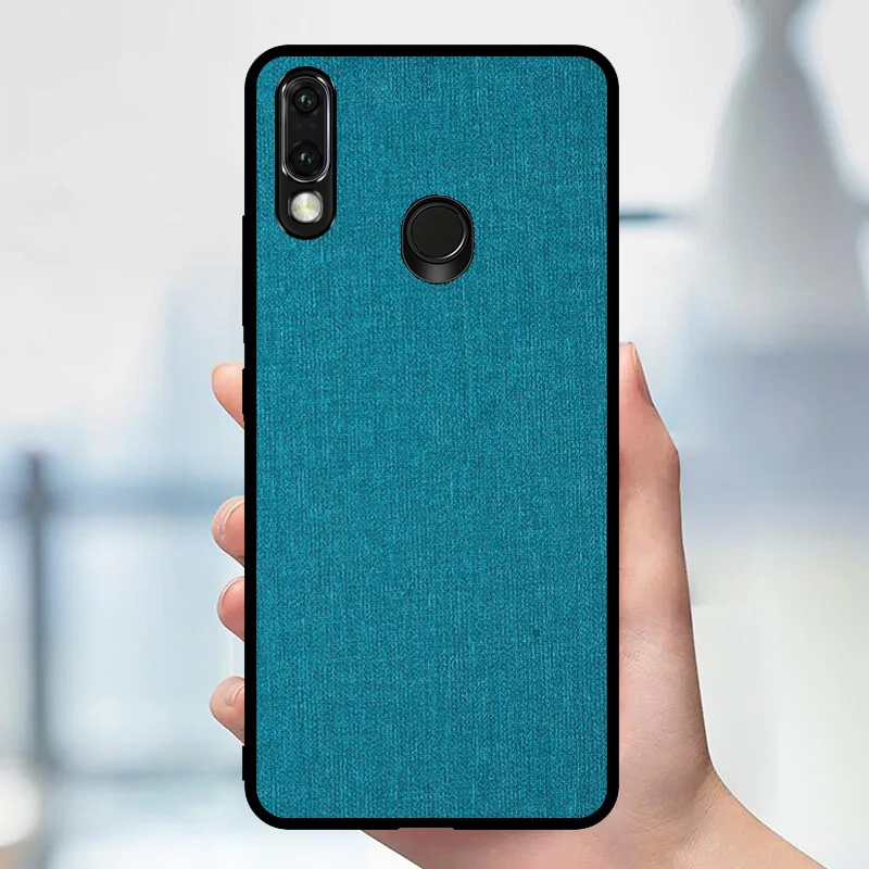 

For Huawei P Smart 2019 Case Full Protection Soft Silicone fabric Cover For Huawei P Smart plus cloth honor 10 lite Phone Case