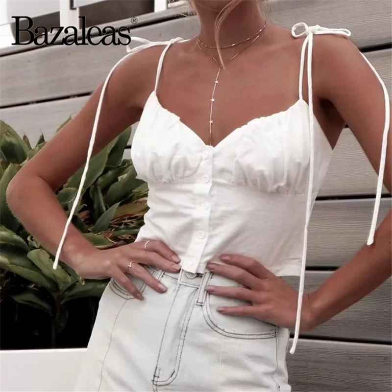 Женская майка пикантные пуговицы Обрезанные Ruched Camisole тонкие женские короткие