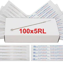 100 шт 5RL предварительно сделанные Одноразовые стерилизованные иглы татуировки круглый вкладыш иглы татуировки для машины татуировки