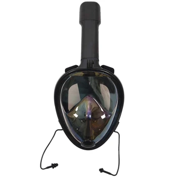 

Full Face Snorkeling Masks Panoramic View Anti-fog Anti-Leak Swimming Snorkel Scuba Underwater Diving Mask GoPro Compatible(L/