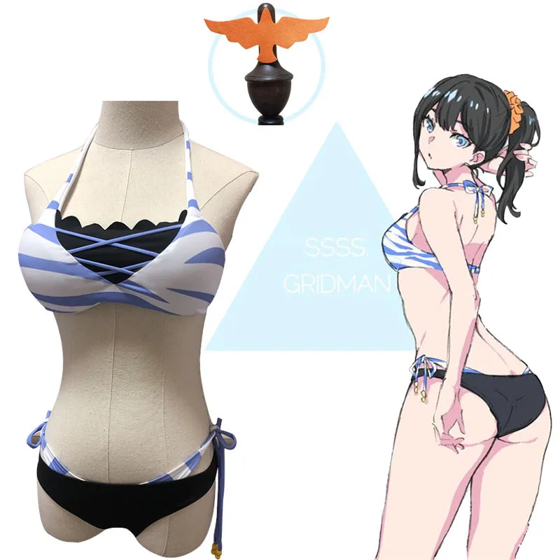 Аниме SSSS. GRIDMAN Takarada Rikka косплей костюм купальник бикини сексуальный женский