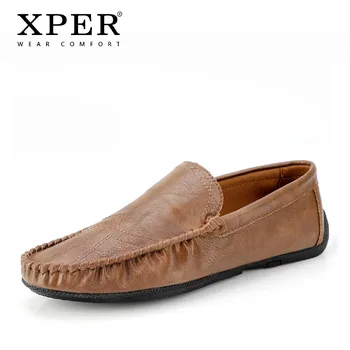 

XPER Brand Fashion Men Casual Slip-On Shoes Breathable Driving Moccasins Loafers Male Comfortable Walking Footwear Soft #XP028