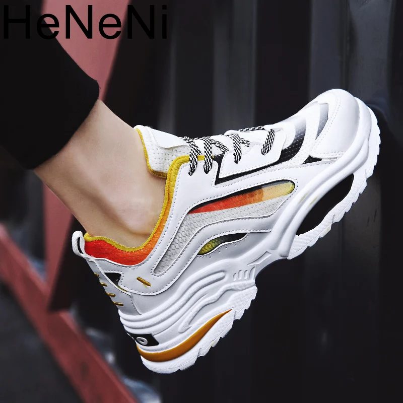 

men's vulcanize shoes Spring Summer Sneakers Air Breathable Fashion Male Shoe designer Colored Lace Up Soft footware hip hop