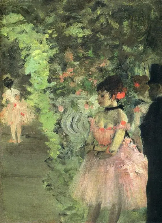 

High quality Oil painting Canvas Reproductions Dancers Backstage (1872) By Edgar Degas hand painted