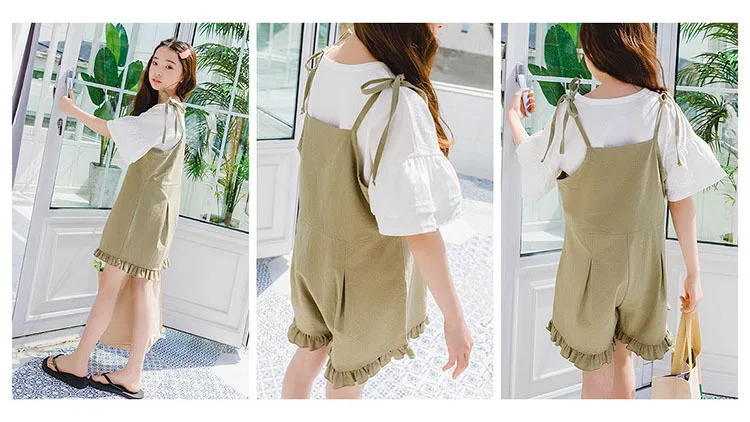 Ruffles Teen Girl Summer Jumpsuit Hig Waist Big Girls Overalls Shorts Mother And Daughter Clothing 2019 Cute Clothes New Arrive 4 5 6 7 8 9 10 11 12 13 14 15 16 years little teen  kid jumpsuit (7).jpg
