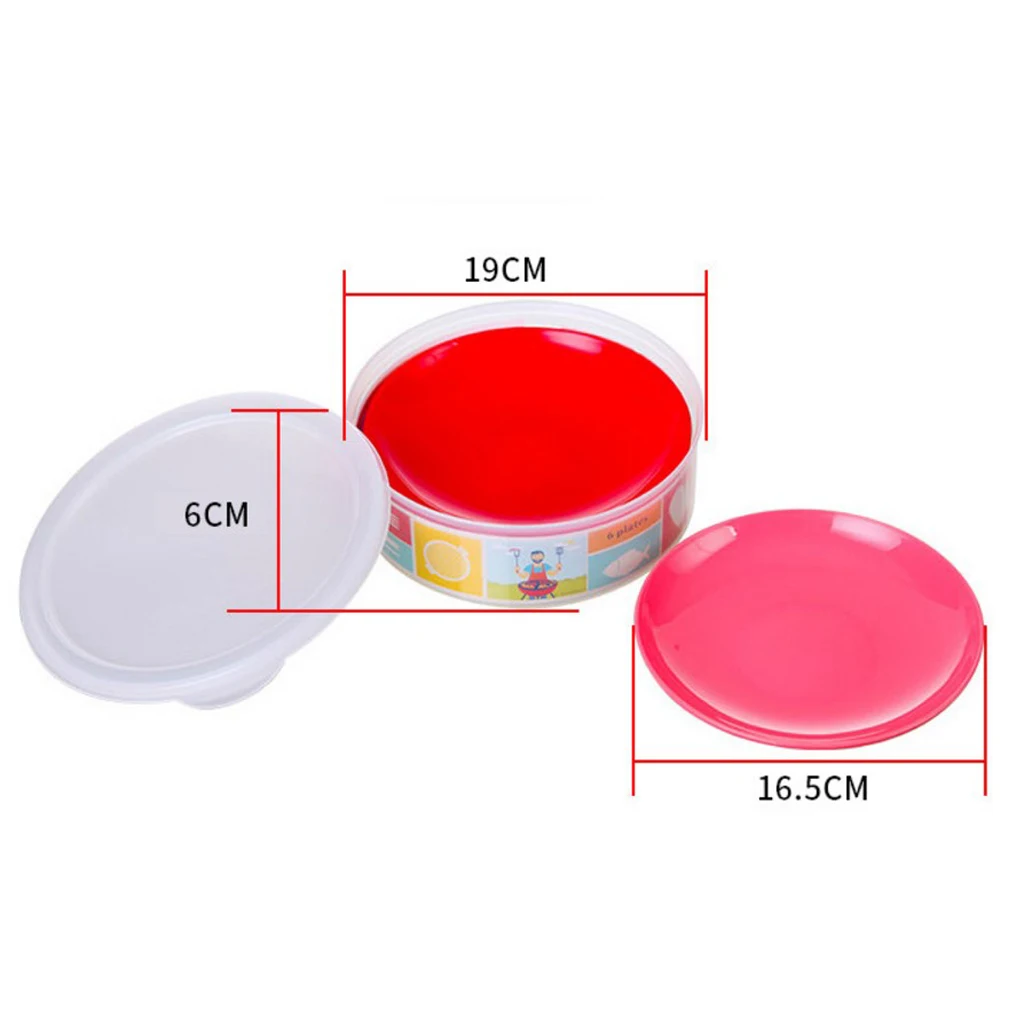 6Pcs Outdoor Camping Cooking Picnic Dishes Round Portable Stackable Plates 6.5inch for Travel Camping Picnic BBQ Fishing