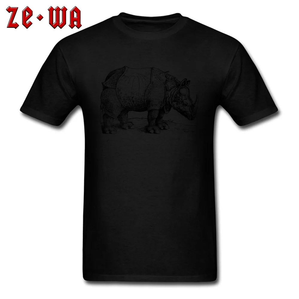 Graphic Men's Top T-shirts rhinoceros of durer 3133131_960_720 Tops Shirts All Cotton Crew Neck Short Sleeve T Shirt Normal rhinoceros of durer 3133131_960_720 black