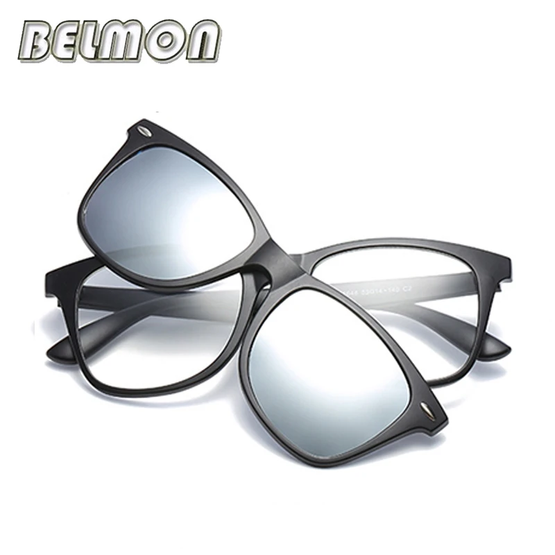 BELMON, оправа для очков, для мужчин и женщин, модная, на магнитах, поляризационные солнцезащитные очки, оптические очки, оправа для очков, для мужчин, RS258