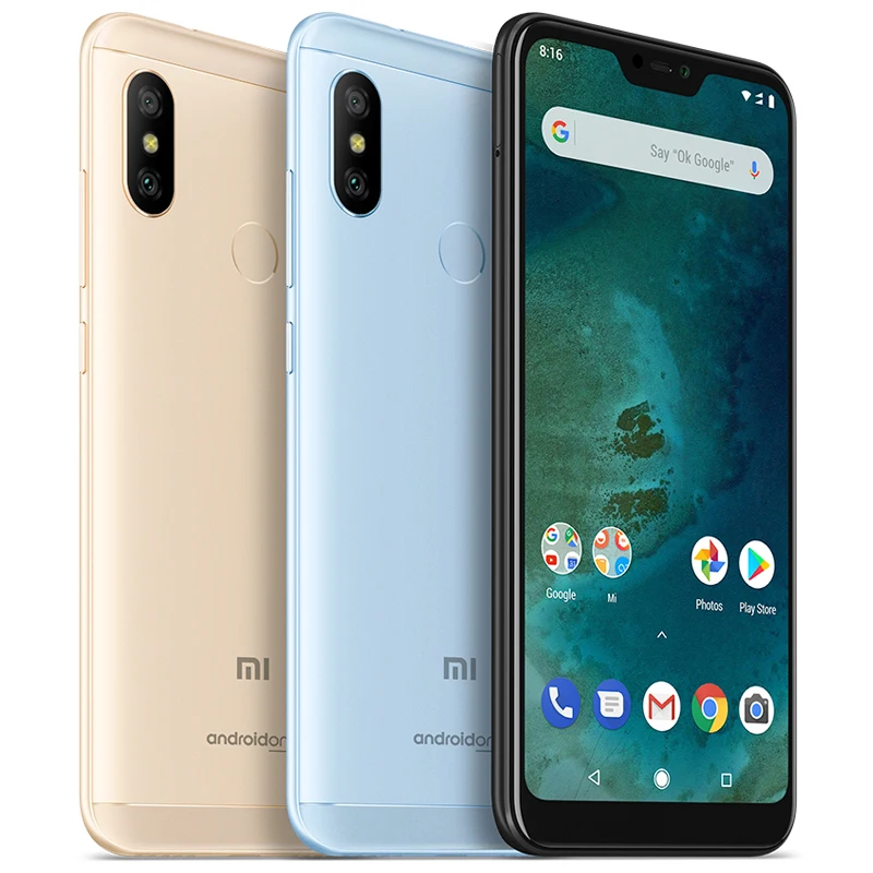 Глобальная версия Xiaomi Mi A2 Lite 4 ГБ ОЗУ 64 Гб ПЗУ 5 84 &quotполный экран Snapdragon 625 12 МП Мп