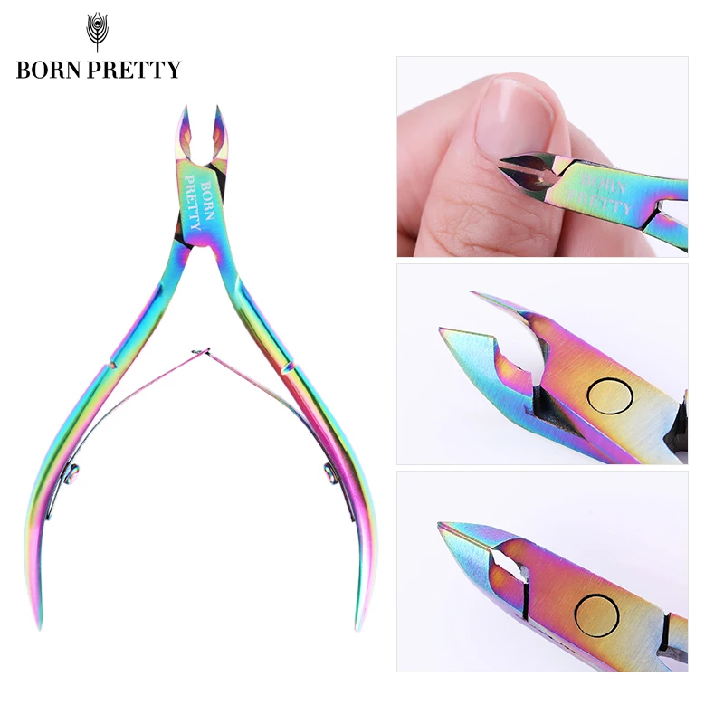

1Pc BORN PRETTY Nail Cuticle Nipper Rainbow Clipper Scissor Dead Skin Remover Manicure Nail Art Tool