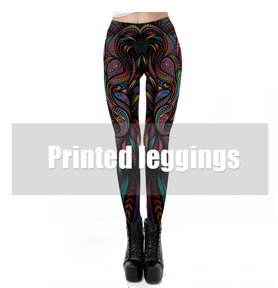 [You're My Secret]  Hot Sale Mask Paisley Mandala Skull Leggings For Women Leggins Digital Print Sexy Fantastic Ankle Pants yoga pants for women