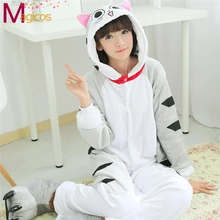 Adultos Amantes de Franela Onesies Pijamas Animal Lindo de la Historieta Gato Queso Pijamas Cosplay Traje Del Partido Ropa de Dormir Para Hombres de Las Mujeres