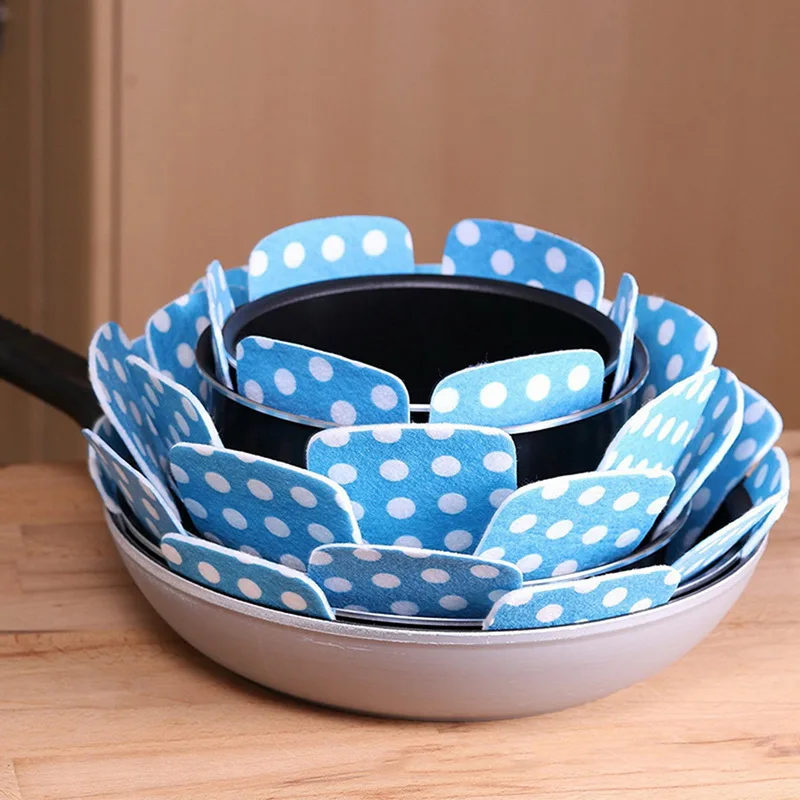 

Hoomall 2PC/Set Anti Scratch Bowl Pot Protector Pan Non-woven Fabric Cloth Pot Pan Kitchen Accessories Gardget Tools