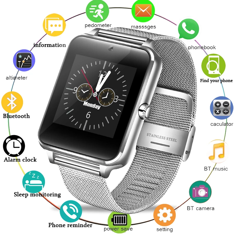 LIGE 2019 Smart Watch women Music Phone Reminder Ip67 Waterproof Sport fitness Activity Tracker Support SIM Card+Box | Электроника