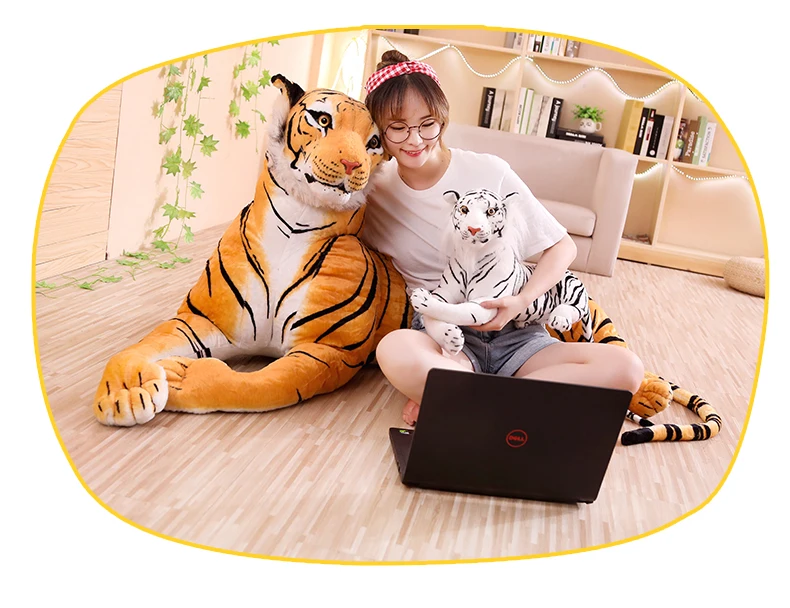 Simulation Tiger Doll Animal Plush Toy Cute Northeast Tiger Doll Brown Tiger Childen Birthday Gift Home Decor 67inch 170cm DY50715 (2)