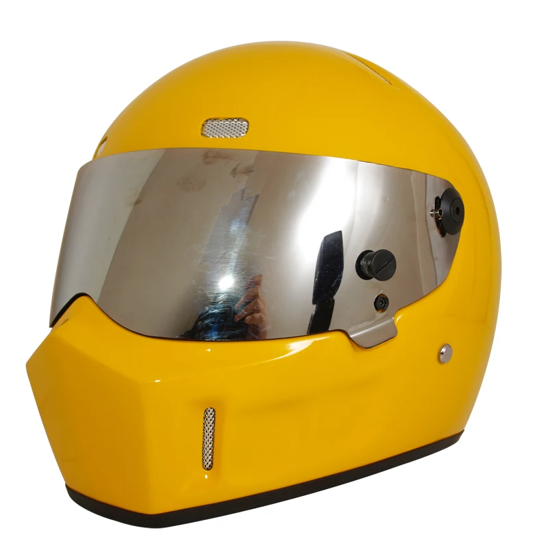 Vcoros стекловолокно полный шлем мотоцикла с дополнительным козырьком мужские мотоциклетные винтажные шлем capacete мотоциклетный