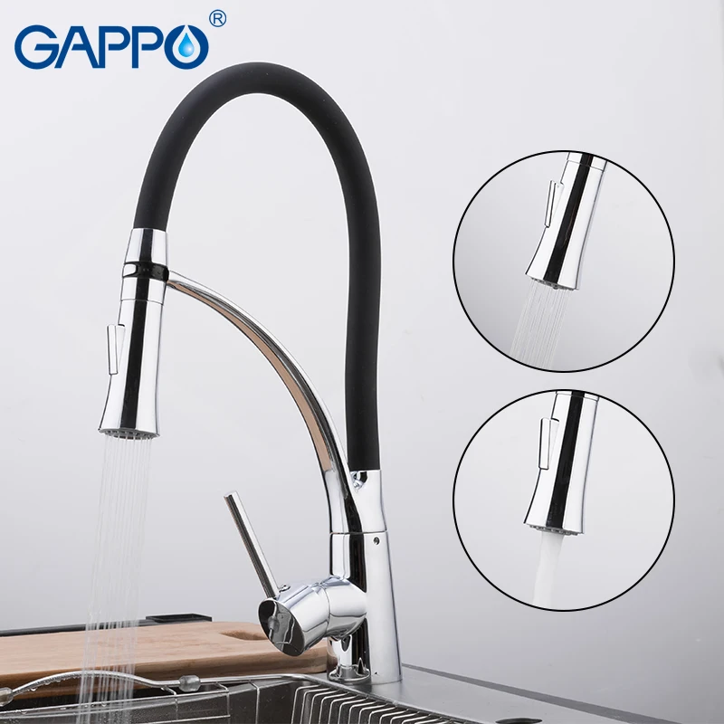 GAPPO kitchen faucet Single Handle Pull Out Kitchen Tap 360 Degree Water Mixer deck mounted faucets Torneira De Cozinha | Обустройство