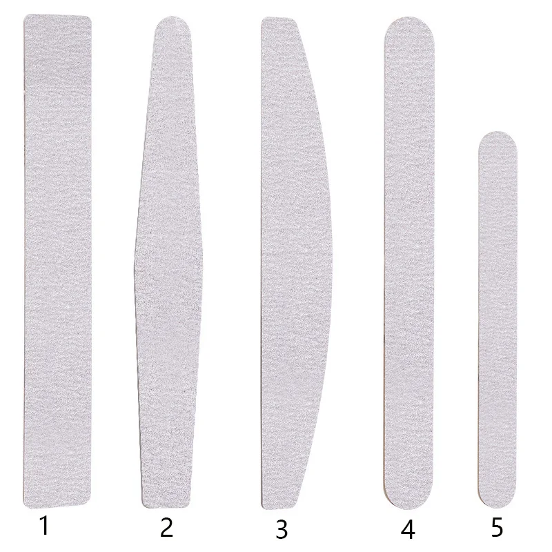 10PCS Nail Files Double Side Tips UV Gel Polish Cuticle Remove Manicure Pedicure 100/180 Nail Files Adhesive Back 1 Steel Plate