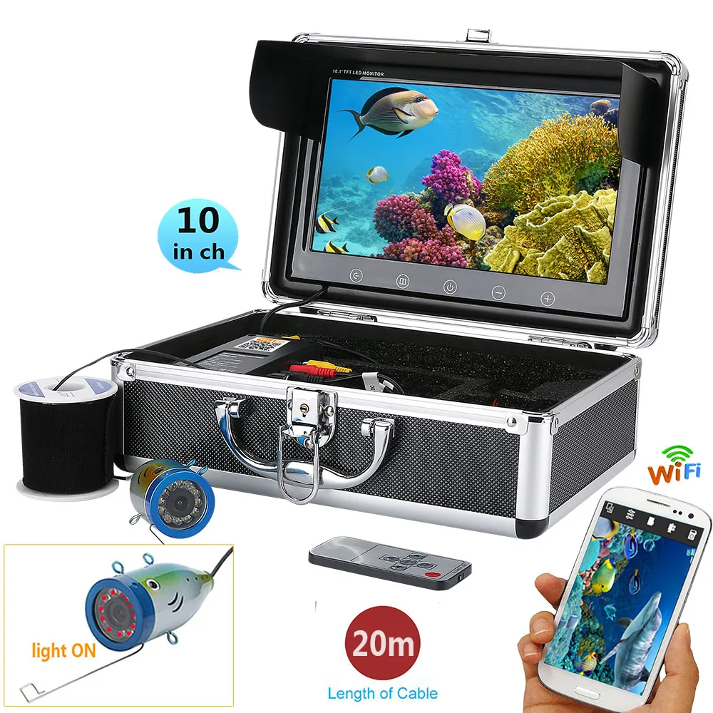 10" Inch 720P 20M 1000tvl Underwater Fishing Video Camera ,HD Wifi