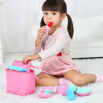 

1 Set Children Girls Make Up Toys Baby Kids Play House Princess Makeup Kit Soft Toy Mini Washing Bag Kids Gift