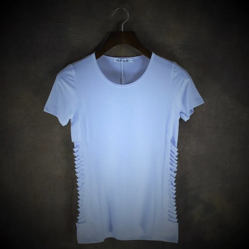 Brief fashion elegant slim personality male short-sleeve T-shirt short-sleeve t-shirt Brief fashion elegant slim personality male short-sleeve T-shirt short-sleeve t-shirt