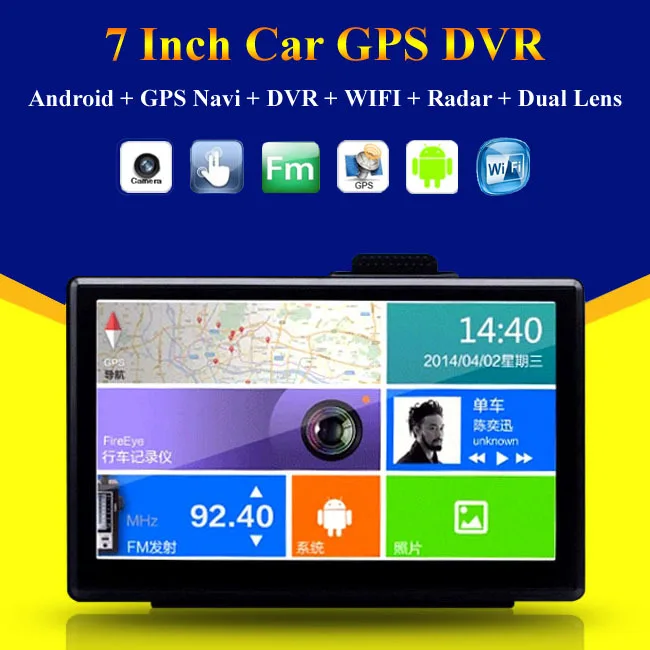 Android 4.4 Auto Vehicle Navitel 7 inch GPS Navigator Navigation Sat ...