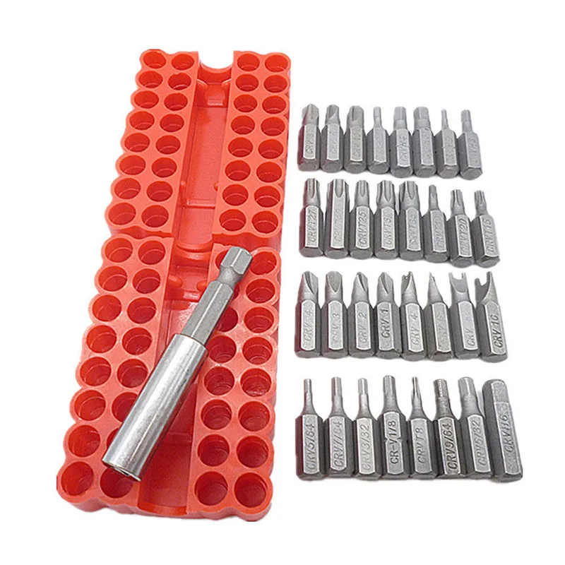 33 sets of hot sets of hollow head of the word cross word plum U word screwdriver safety screw 25mm red and blue box DAJ016 (7)