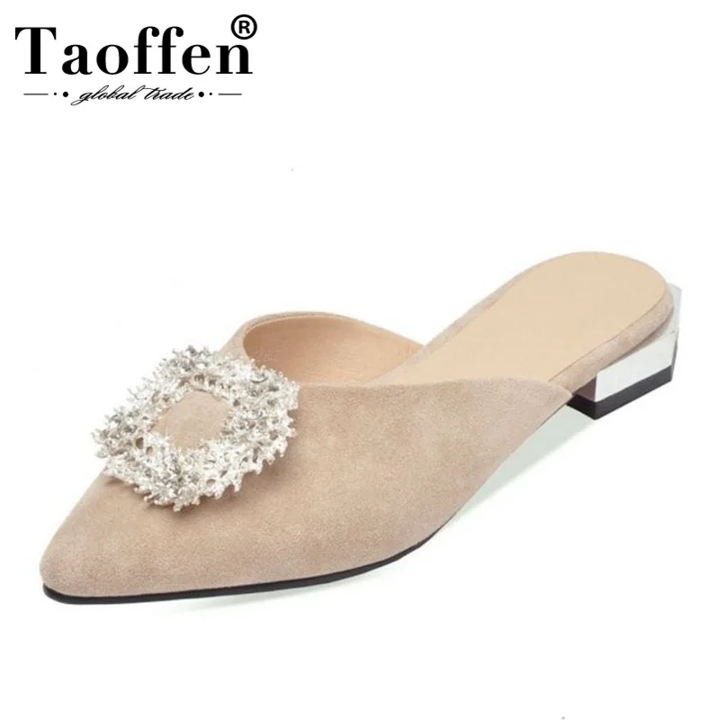 

TAOFFEN 2019 New Spring Plus Size 32-48 Women Flats Shoes Pointed Toe 4 Colors Office Ladies Daily Shoe Women Club Vacation