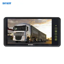 Diykit 9 дюймов TFT ЖК-дисплей Дисплей заднего вида автомобиля зеркало Мониторы с 2 видео Вход для parkign Системы автомобиль CCD камера Cam/DVD