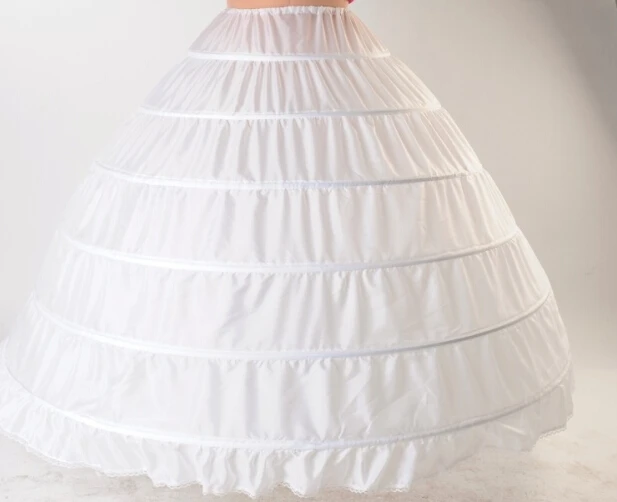Плюс размер 50-х годов старинные бальное платье юбка для свадебного платья белый 6 обручи юбка кринолин скольжения нижняя юбка девушка кринолин