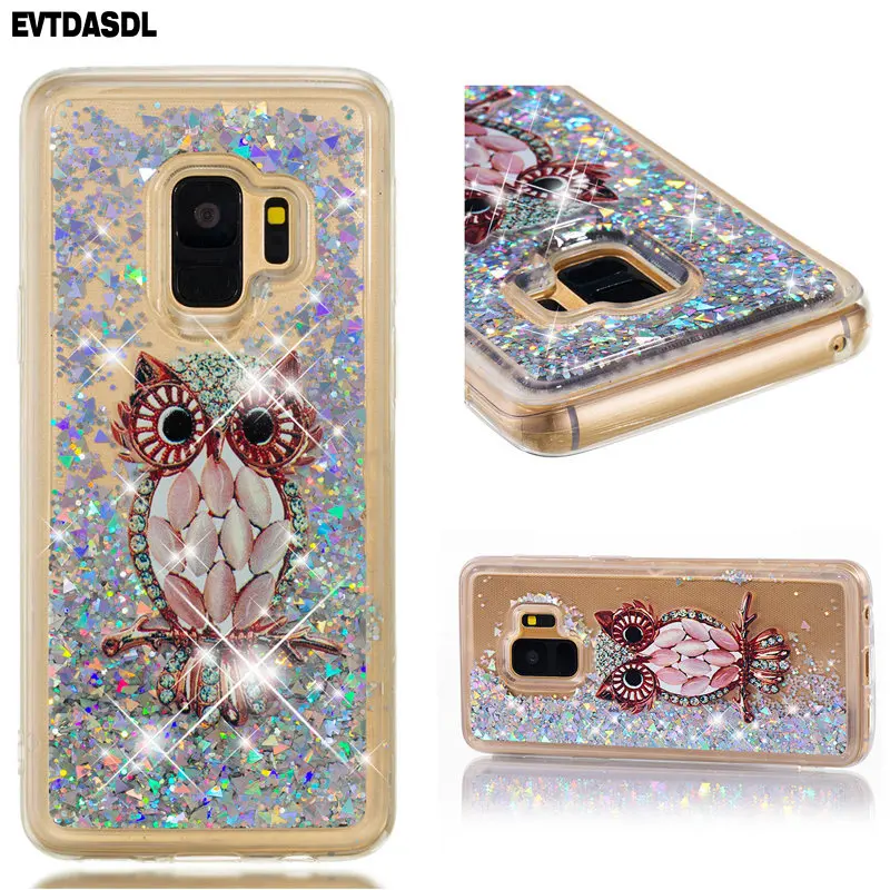 Soft TPU Liquid Case For Samsung Galaxy S9 G960F G960F/DS Quicksand Dynamic Pattern Cover S9+ Plus G9650 G965F |