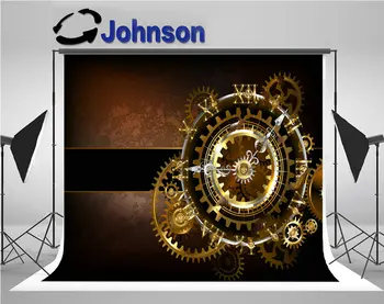 

Antique Watches Gold Brass Gears Brown Rusty gears backdrop Vinyl cloth High quality Computer print wall background