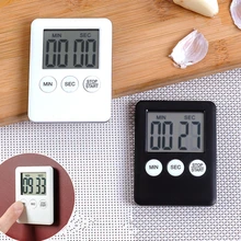1Pc Time Timer Super Thin LCD Digital Screen Kitchen Timer Cooking Count Countdown Alarm Sleep Stopwatch Temporizador Dropship 220v digital cumulative time counter resetable timer count working hour