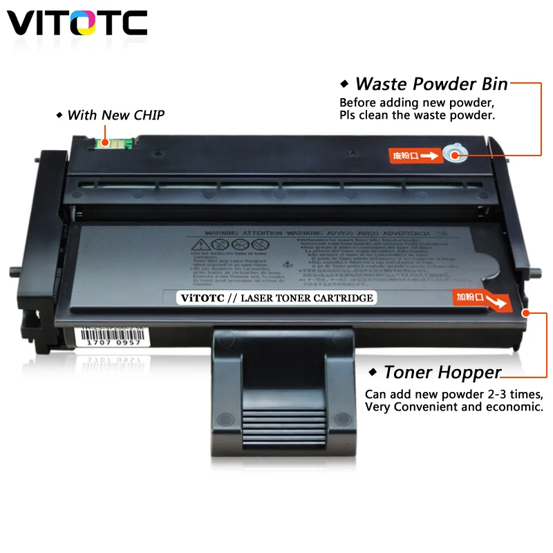 Тонер картридж SP200 совместимый с Ricoh SP201SF sp202 SP203 SP210SU SP212 SP212Nw 221SF SP213 sp213NW 407259 407258|toner
