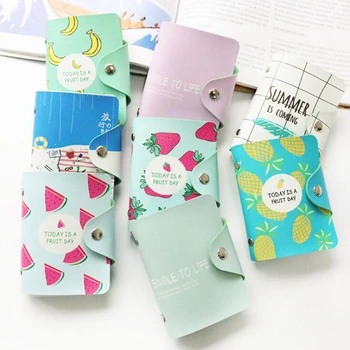 

Cute 24 Bits Card ID Holders Case PU Leather Function Business Card Holder Women Credit Passport Card Bag Passport Card Wallet