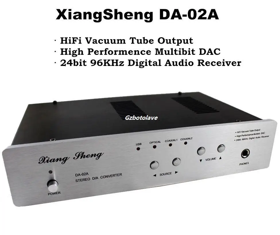 Xiangsheng DAC-02 USB SPDIF DIR9001 AD1955 ЦАП коаксиальный Оптический цифровой преобразователь трубка выход XSDAC02A