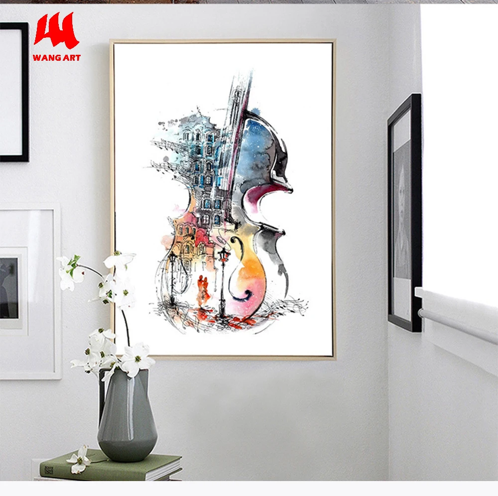

WANGART Nordic Poster Canvas Print Guitar Abstract Still Life Wall Pictures For Living Room Surrealism Home Decor No Frame JY49