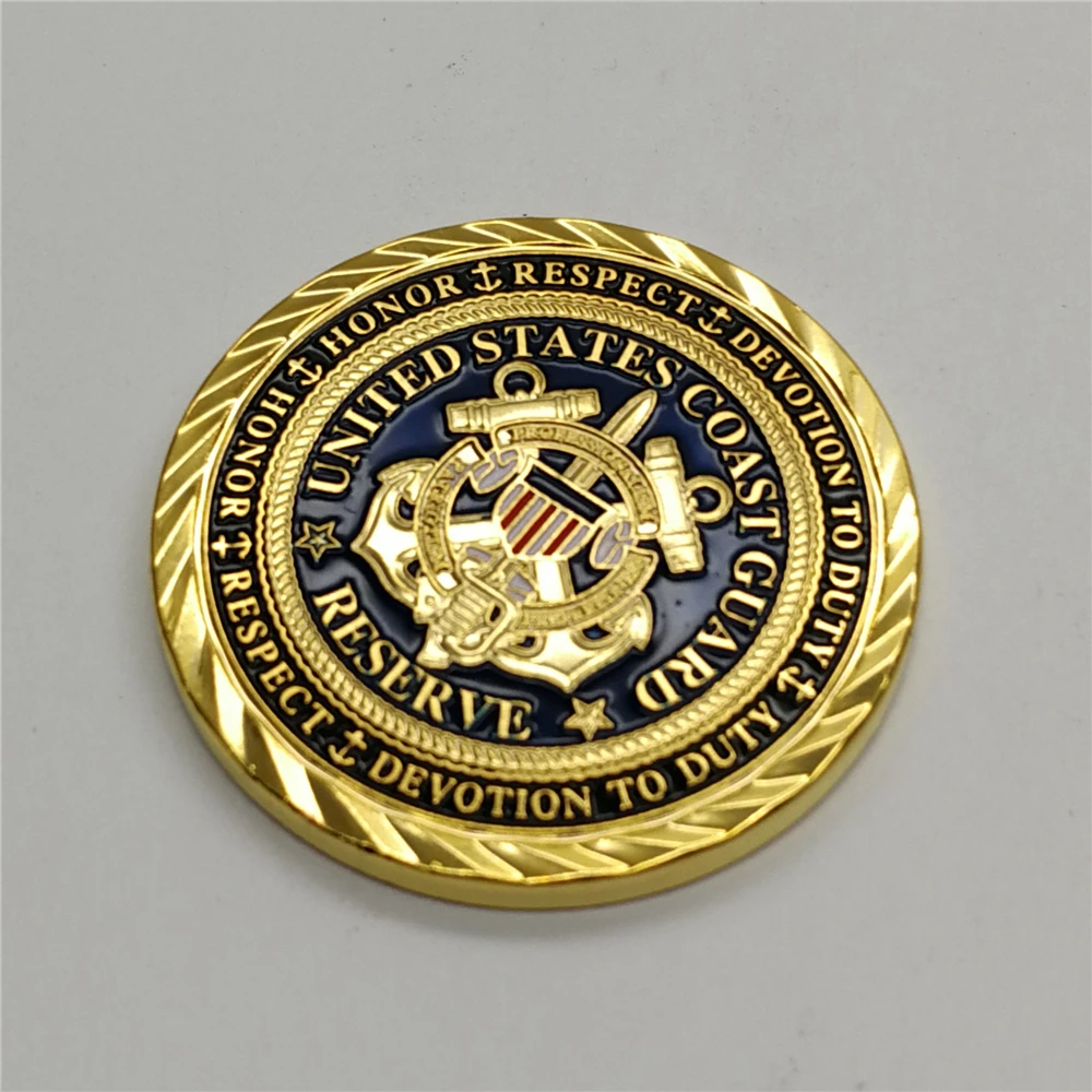 USCG позолоченная монета армейская памятная медаль монета коллекционные ремесла Соединенные Штаты Береговая охрана вызов монеты